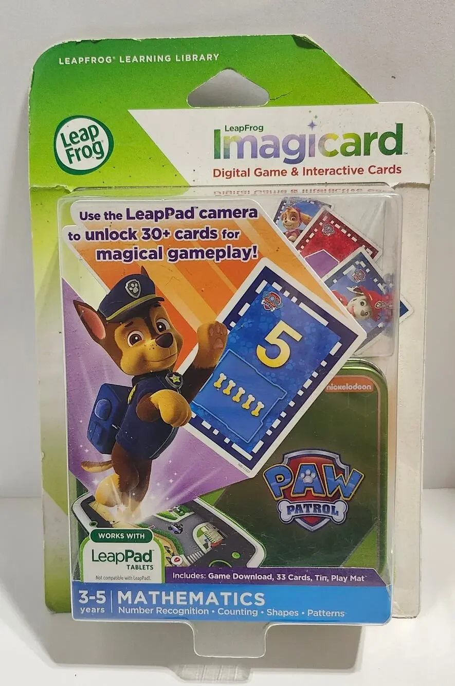 LeapFrog Imagicard Paw Patrol Mathematics Digital Game Interactive Cards New